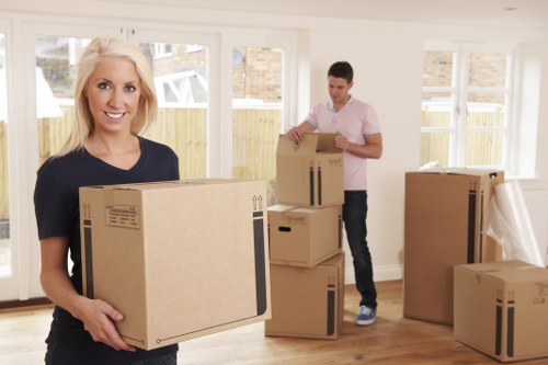 Professional team facilitating a Hampstead commercial move